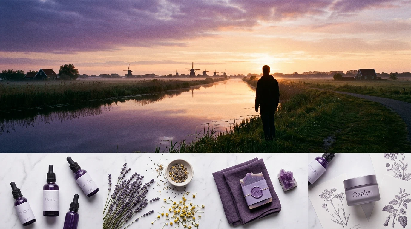 Anoniem persoon van achteren bij een Nederlandse gracht - plantaardige supplementen voor actieve levensstijl en dagelijkse energie
